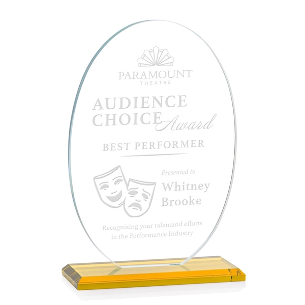 The Austin Award features a 1/2" thick Starfire oval mounted on... from ASI 84592 St Regis Group / St Regis