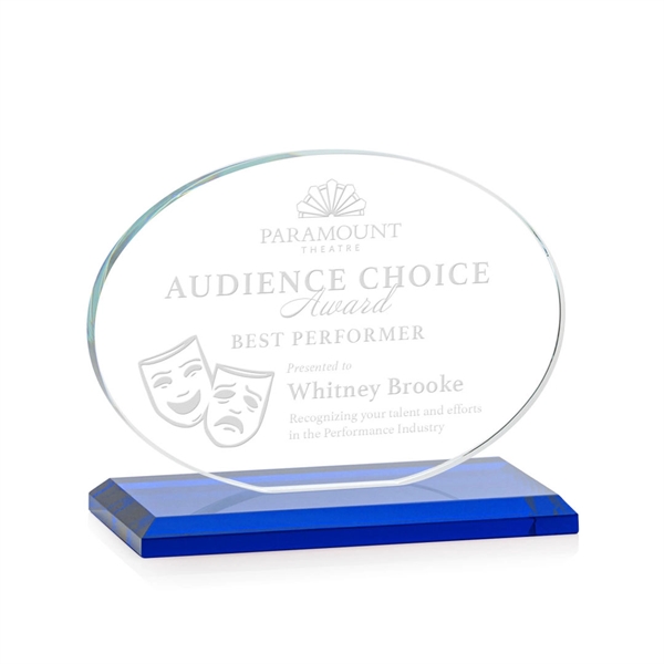 The Austin Award features a 1/2" thick Starfire oval mounted on... from ASI 84592 St Regis Group / St Regis