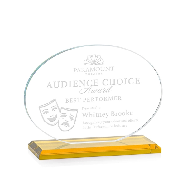 The Austin Award features a 1/2" thick Starfire oval mounted on... from ASI 84592 St Regis Group / St Regis