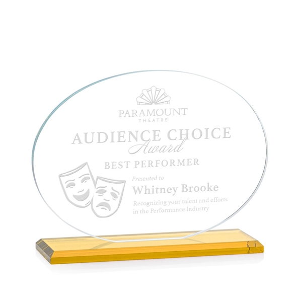 The Austin Award features a 1/2" thick Starfire oval mounted on... from ASI 84592 St Regis Group / St Regis