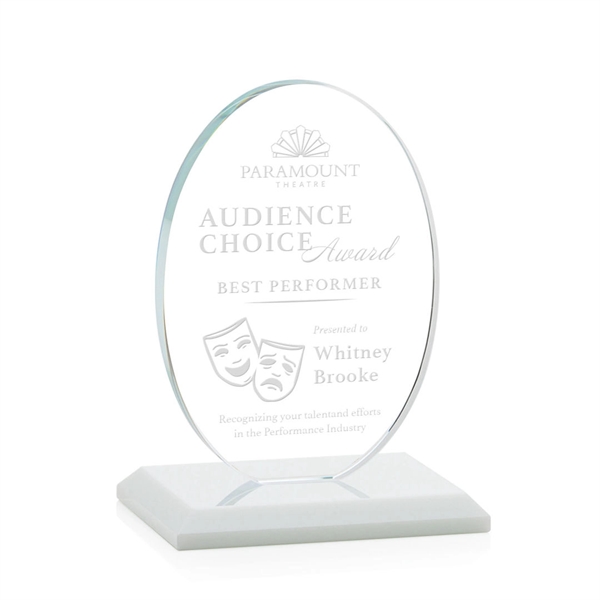 The Austin Award features a 1/2" thick Starfire oval mounted on... from ASI 84592 St Regis Group / St Regis