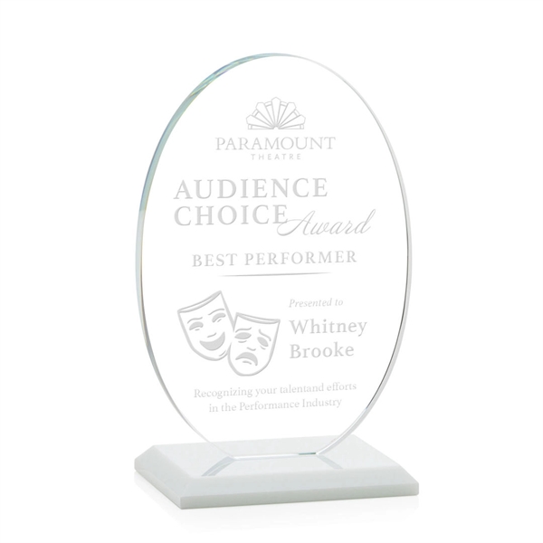 The Austin Award features a 1/2" thick Starfire oval mounted on... from ASI 84592 St Regis Group / St Regis