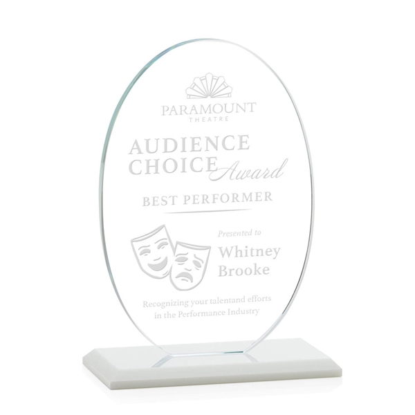 The Austin Award features a 1/2" thick Starfire oval mounted on... from ASI 84592 St Regis Group / St Regis