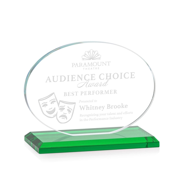 The Austin Award features a 1/2" thick Starfire oval mounted on... from ASI 84592 St Regis Group / St Regis