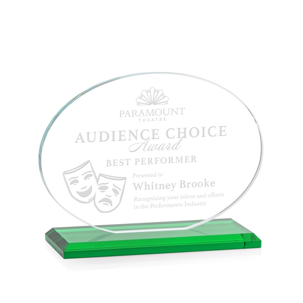 The Austin Award features a 1/2" thick Starfire oval mounted on... from ASI 84592 St Regis Group / St Regis