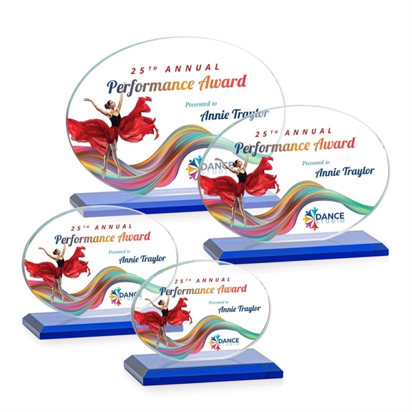 The Austin VividPrint™  Award features a 1/2" thick Starfire oval... from ASI 84592 St Regis Group / St Regis