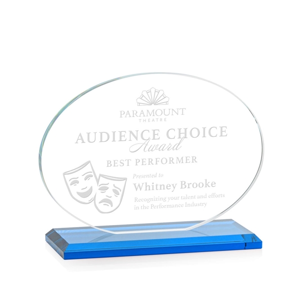 The Austin Award features a 1/2" thick Starfire oval mounted on... from ASI 84592 St Regis Group / St Regis