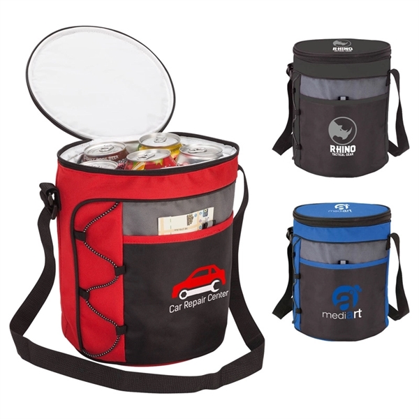 12-can barrel cooler bag with PEVA lining; includes 1" x 43"... from ASI 67866 Logomark/Valumark / Valumark™