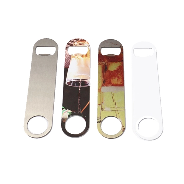 Stainless steel bottle opener plus full color heat transfer imprint on... from ASI 37218 Athena Promo (tm)