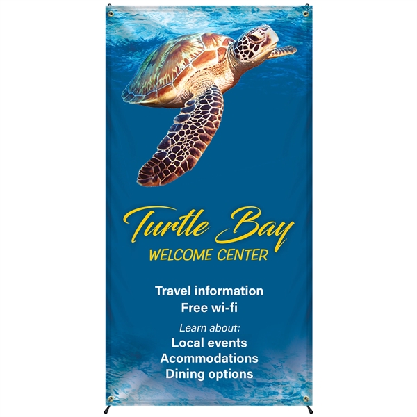 Economy X-Banner kit with 60" X 31" premium display polyester banner,... from ASI 80228 Quinn