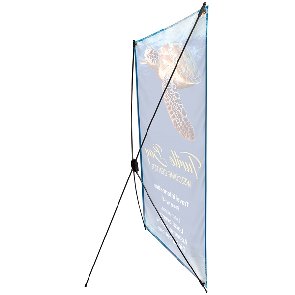 Economy X-Banner kit with 60" X 31" premium display polyester banner,... from ASI 80228 Quinn