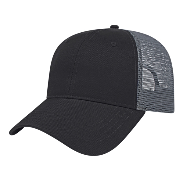 Low profile structured six panel brushed cotton twill cap with plastic... from ASI 43792 Cap America Inc