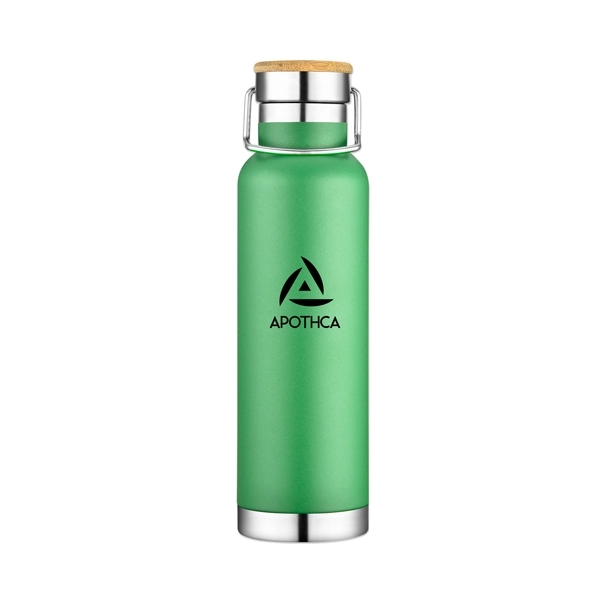 22 oz. stainless steel insulated bottle with bamboo lid.... from ASI 98360 WOWLine / WOWLine®
