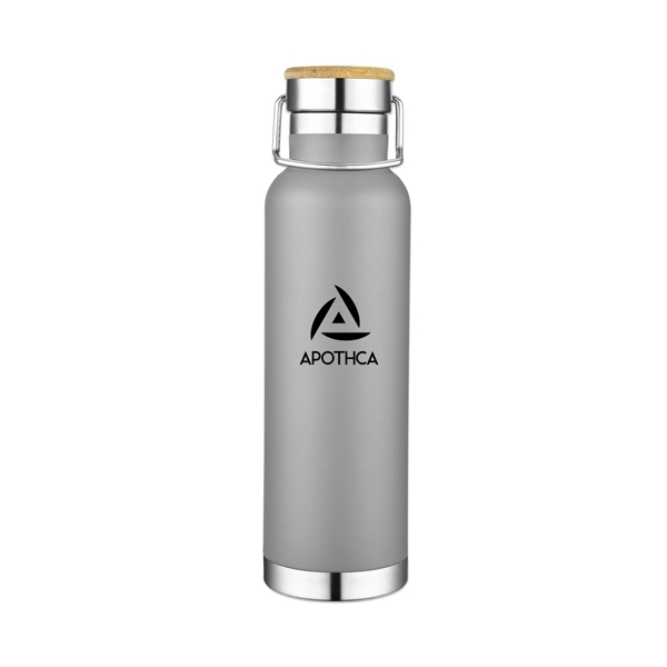 22 oz. stainless steel insulated bottle with bamboo lid.... from ASI 98360 WOWLine / WOWLine®