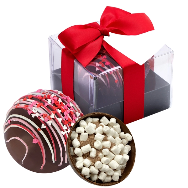 Valentine's Day Mega hot chocolate bomb gift box with hang tag... from ASI 71685 Midnite Snax®
