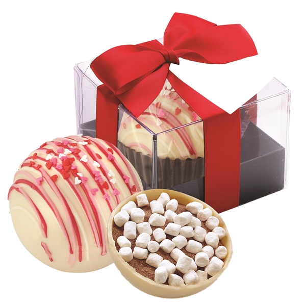 Valentine's Day Mega hot chocolate bomb gift box with hang tag... from ASI 71685 Midnite Snax®