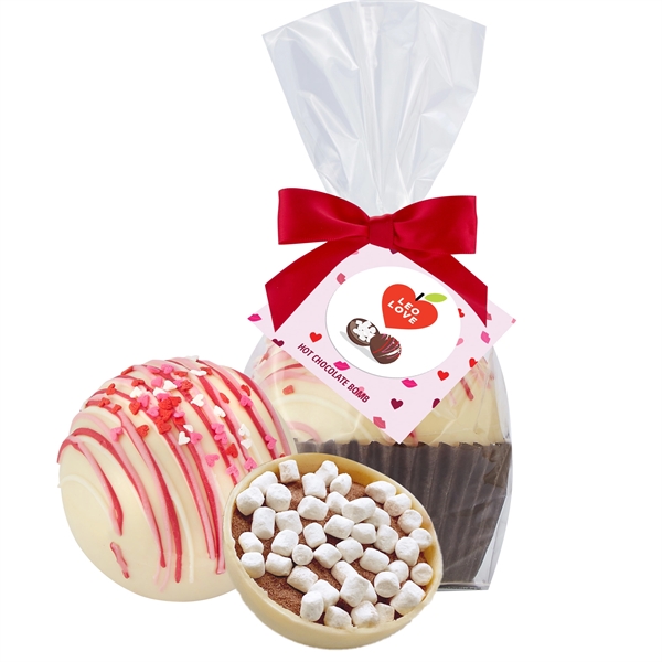 Valentine's Day Mega hot chocolate bomb mug stuffer - white chocolate.... from ASI 71685 Midnite Snax®