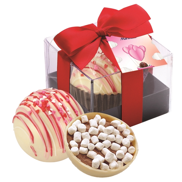Valentine's Day Mega hot chocolate bomb gift box with hang tag... from ASI 71685 Midnite Snax®
