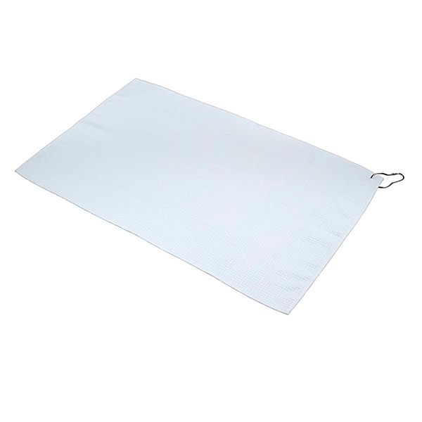16" x 25" polyester/polyamide waffle weave golf towel with metal clip.... from ASI 62660 Innovation Line