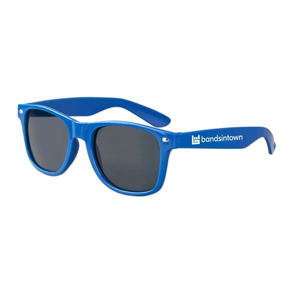 Adult sized plastic sunglasses with UV400 protection and an imprint on... from ASI 98360 WOWLine / WOWLine®