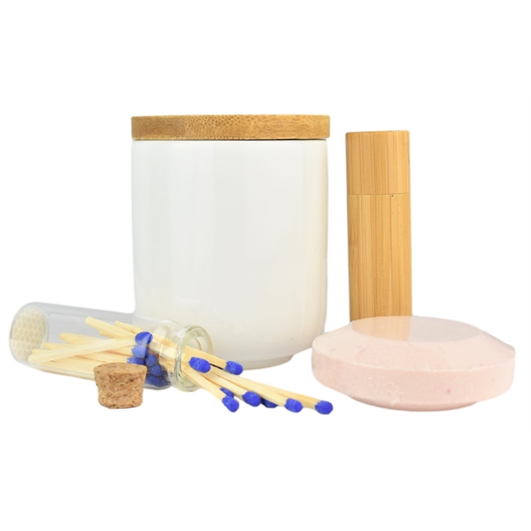 Spa Gift Kit - Soy wax candle with Bamboo lid, lip... from ASI 72657 Active Life Promo / Ingrain Promo