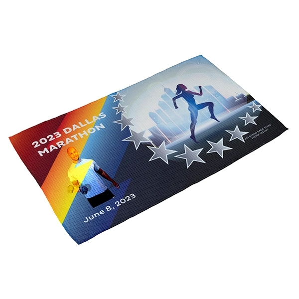 16" x 25" 320GSM polyester/polyamide sports towel with waffle weave construction... from ASI 62660 Innovation Line