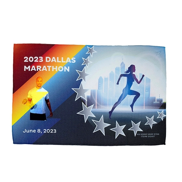 16" x 25" 320GSM polyester/polyamide sports towel with waffle weave construction... from ASI 62660 Innovation Line