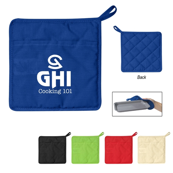 Quilted cotton canvas pot holder with large imprint area.... from ASI 61125 Hit Promotional Products / Hit®