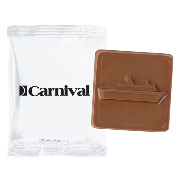 2" x 2" Chocolate Square in wrapper.... from ASI 44900 NC Custom (CI/Lanco)