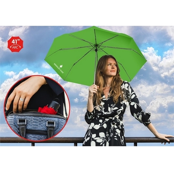 Manual-opening folding umbrella that fits almost anywhere. Measures 9" when closed.... from ASI 89955 StrombergBrand