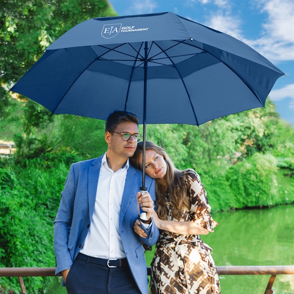Manual opening umbrella with 62" arc, all fiberglass construction and alternating... from ASI 89955 StrombergBrand / Stromberg Brand Stromberg