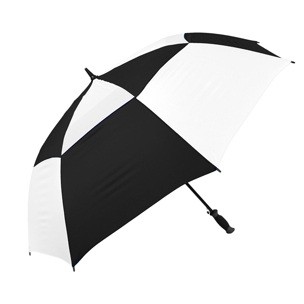 Checkerboard pattern automatic opening golf umbrella with 62" arc and all... from ASI 89955 StrombergBrand / Stromberg Brand Stromberg