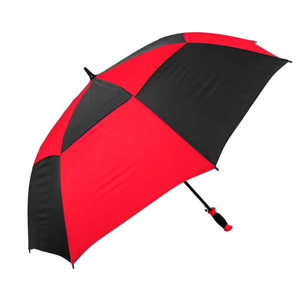 Checkerboard pattern automatic opening golf umbrella with 62" arc and all... from ASI 89955 StrombergBrand / Stromberg Brand Stromberg