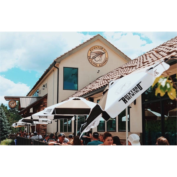 Commercial quality patio umbrella with 7' vented canopy arc.... from ASI 89955 StrombergBrand / Stromberg Brand