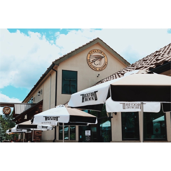 Commercial quality patio umbrella with 7' vented canopy arc.... from ASI 89955 StrombergBrand / Stromberg Brand