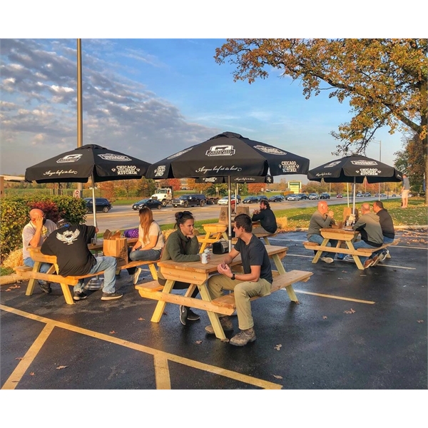 Commercial quality patio umbrella with 7' vented canopy arc.... from ASI 89955 StrombergBrand / Stromberg Brand