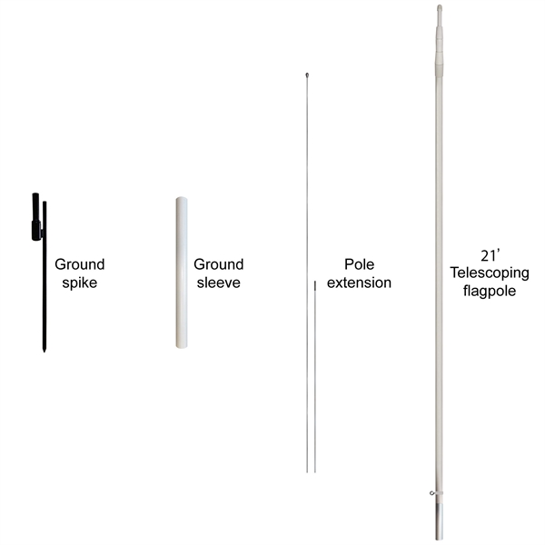 15' Double Sided Half Drop Banner w/ Premium Hardware & Spike.... from ASI 80228 Quinn