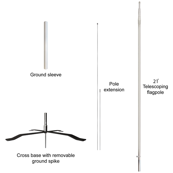 15' Double Sided Half Drop Banner w/ Premium Hardware & Cross... from ASI 80228 Quinn