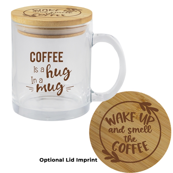 11-ounce mug with a bamboo lid.... from ASI 57653 Gold Bond