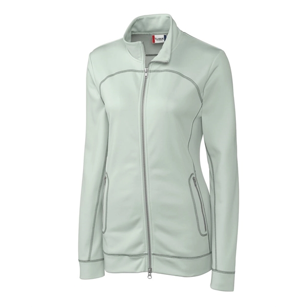 Women's jacket with a full-zip, brushed fleece interior, moisture-wicking performance, and... from ASI 47965 Cutter & Buck