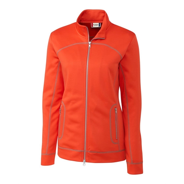 Women's jacket with a full-zip, brushed fleece interior, moisture-wicking performance, and... from ASI 47965 Cutter & Buck