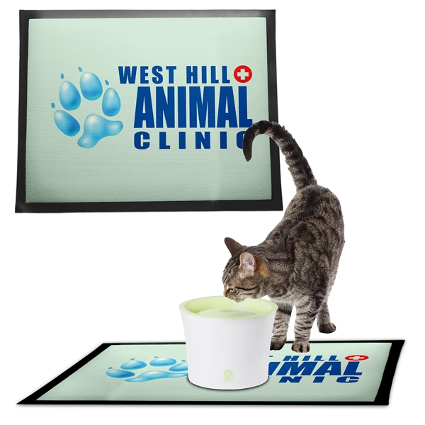 20" x 16" woven polyester pet mat with rubber backing and... from ASI 90807 Tekweld