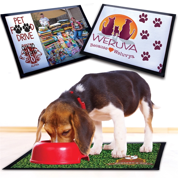 20" x 16" woven polyester pet mat with rubber backing and... from ASI 90807 Tekweld