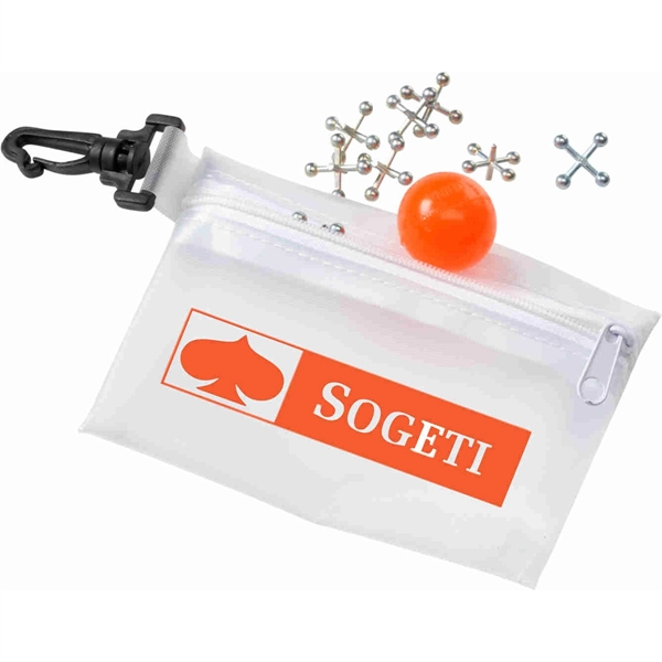 Traveler metal jacks game set with 8 jacks and rubber ball... from ASI 63549 Jornik Manufacturing Corp / Jornik