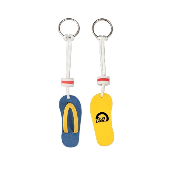 Flip flop shaped keychain made of floatable foam.... from ASI 98360 WOWLine / WOWLine®