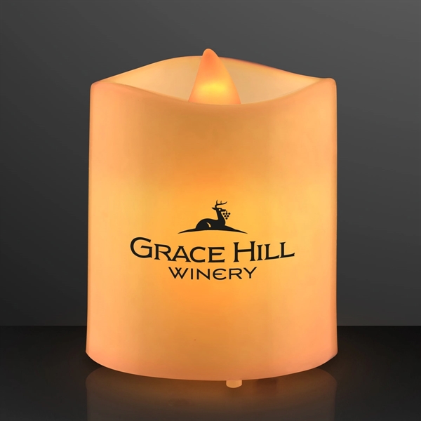 LED Mini Pillar Candles, Tall Tealights; Blank and Imprint Pricing... from ASI 34194 ALightPromos