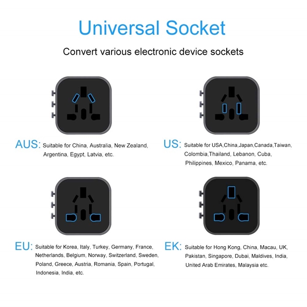 An modern international adapter that can accomodate over 150 countries.... from ASI 91435 Tomax USA / Tomax