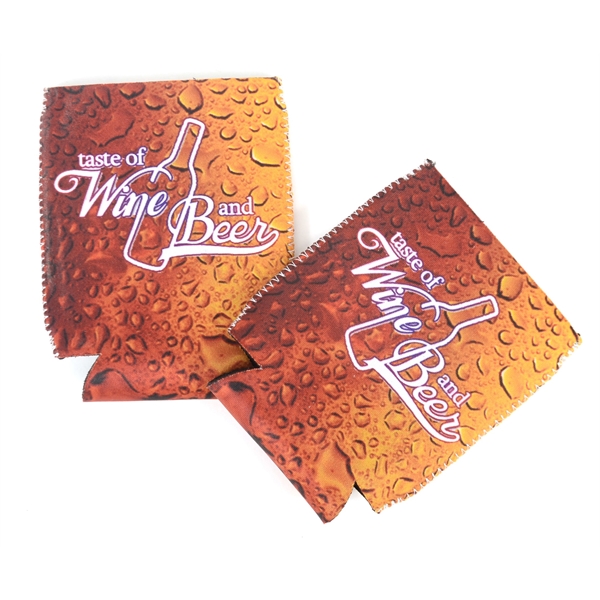 Custom Sublimated Full Color Can Cooler.  Bright and vivid full... from ASI 62635 Inno-Vative Solutions Grp LTD