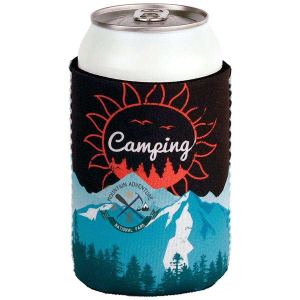 Custom Sublimated Full Color Can Cooler.  Bright and vivid full... from ASI 62635 Inno-Vative Solutions Grp LTD