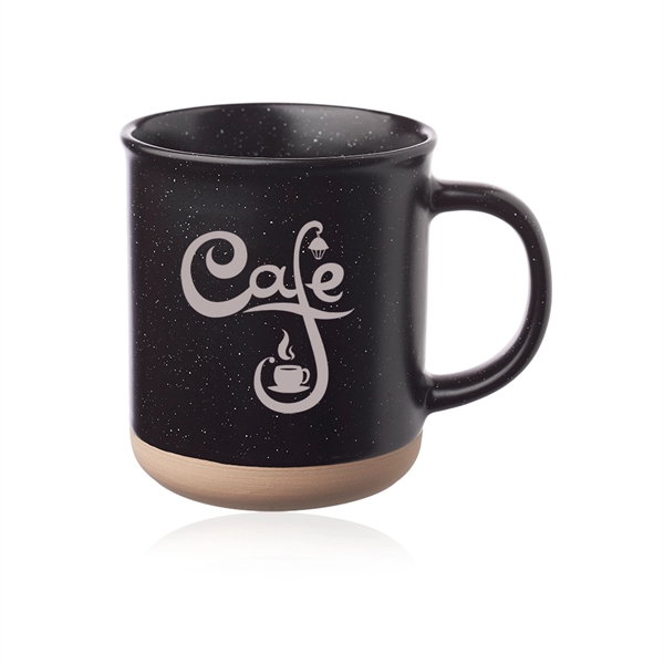 13.5 oz. ceramic coffee mug with matte exterior, speckle accents and... from ASI 39552 BEL Promo